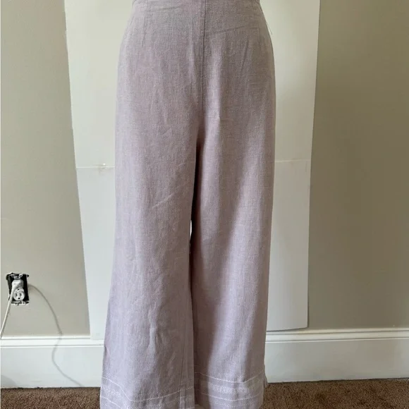 Norton McNaughton linen blend Light Purple wide leg  Pants XL - Picture 2 of 9